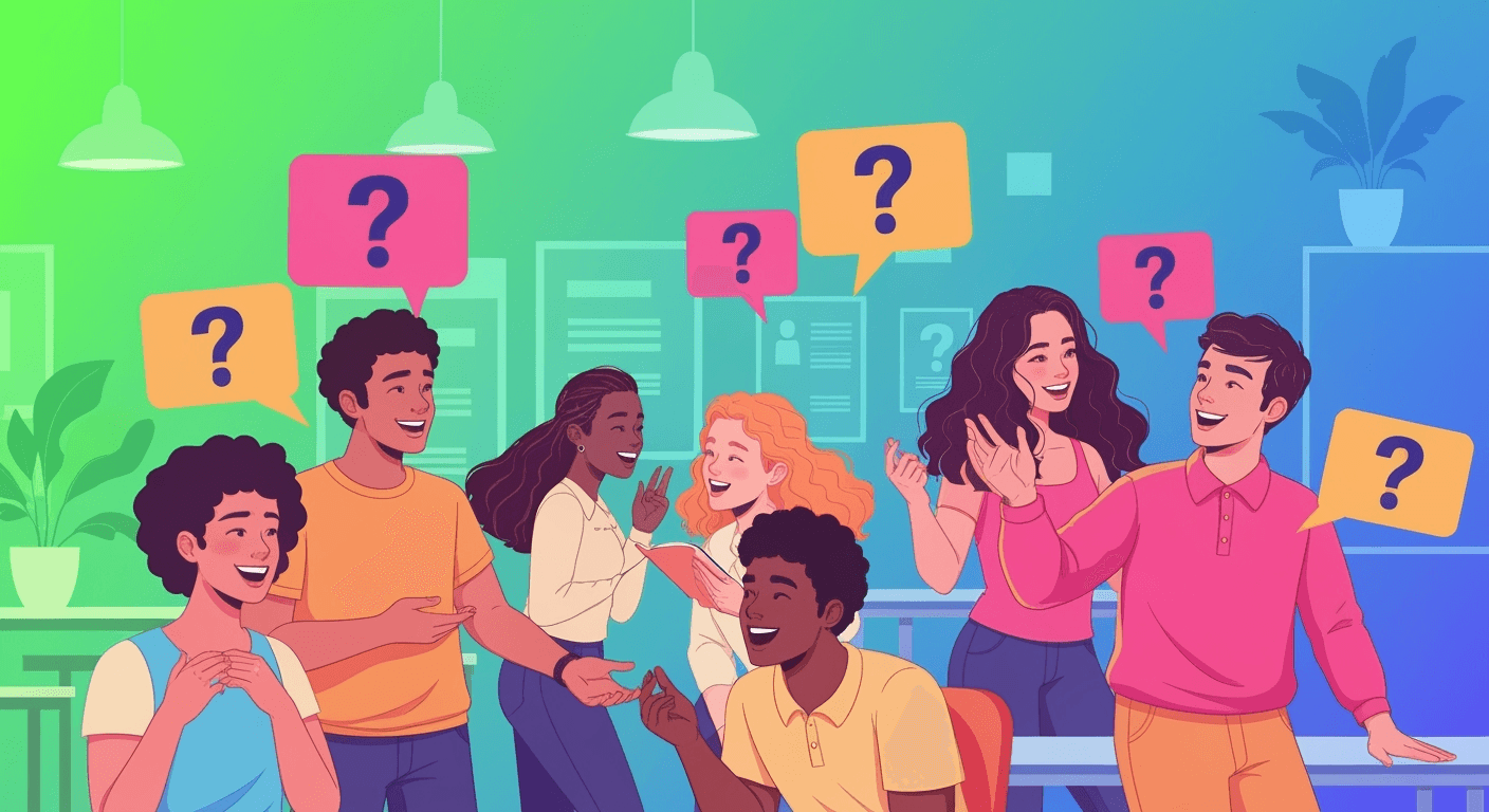 Students communicating and asking questions